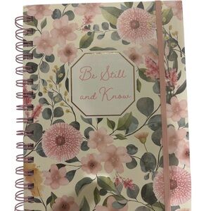 Floral Pink and Green Journal with Elastic Closure